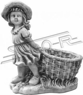 40cm Escultura decorativa de diseño Figura Estatua Jardín Gris Figuras Naturaleza Estatuas