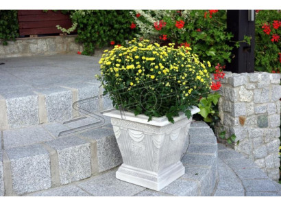 Figura maceta blanca planta cubo figura decoración macetas jardín