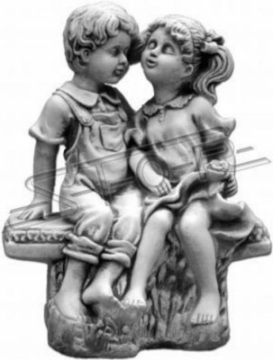 40cm Escultura decorativa Diseño Figura Estatua Gris Figuras de jardín Estatuas naturales