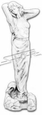 Mujer 69cm Escultura Diseño Figura Estatua Jardín Figuras Estatuas 