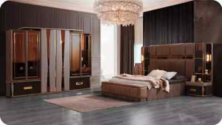 Conjunto de lujo para dormitorio principal, juego de cama doble, juego de cama, conjunto de ropa de cama beige de 4 piezas