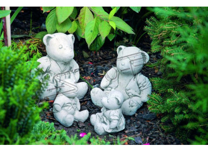 Decoración de jardín Oso Terraza Figuras de piedra estatua decorativa