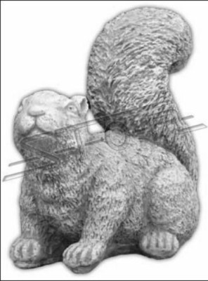 Decoración de jardín ardilla terraza figuras de piedra estatua decorativa figurilla