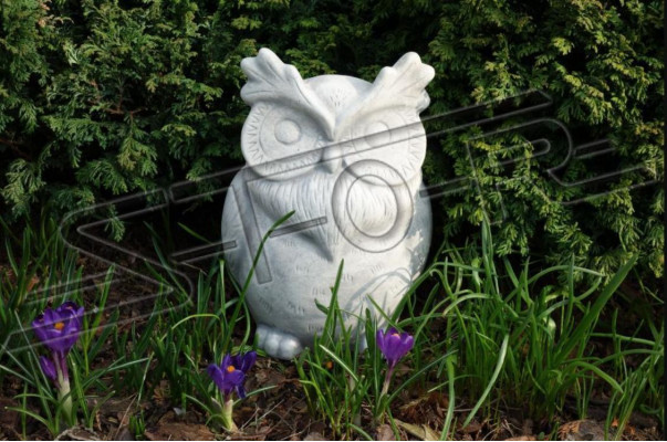 Decoración de jardín Búho Figura decorativa de piedra de terraza Figura estatua de naturaleza