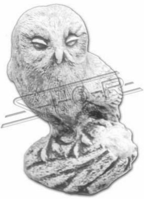 Decoración de jardín, búho, terraza, figuras de piedra, estatua decorativa.