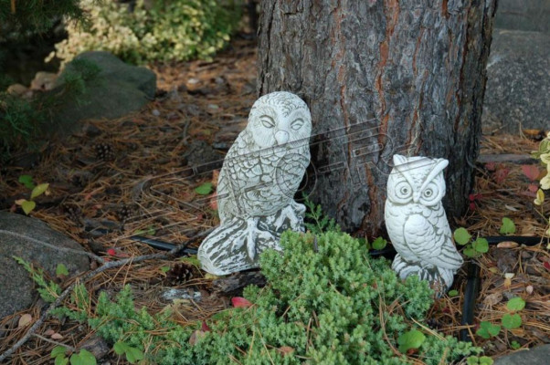 Decoración de jardín Búho Terraza Figuras de piedra Figura natural Estatua decorativa