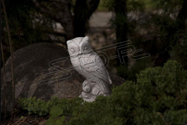 Decoración de jardín Búho Terraza Piedra Naturaleza Figuras Figura Estatua Decorativa