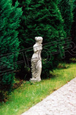 Decoración de jardín mujer 58cm terraza figuras de piedra figurita decorativa