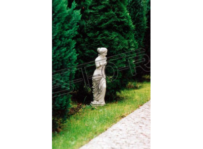 Decoración de jardín mujer 58cm terraza figuras de piedra figurita decorativa