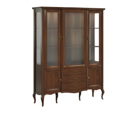 Armario grande de madera maciza rústica con aspecto clásico Vitrina clásica.