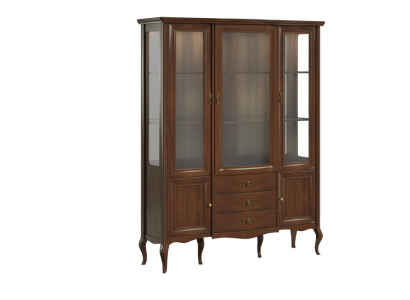 Armario grande de madera maciza rústica con aspecto clásico Vitrina clásica.