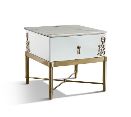 Consola clásica de noche Mesa auxiliar de dormitorio Mesas de consola de metal Nuevas