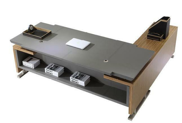 Conjunto completo de muebles de 2 piezas. Escritorio de diseñador para la oficina o la sala de trabajo.