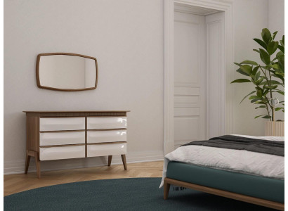 Diseño moderno cómoda con espejo armario de lujo dormitorio nuevo mueble.