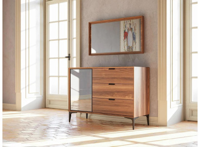 Diseño moderno Muebles Dormitorio Marrón Cómoda con Espejo Lujo