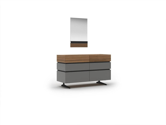 Muebles modernos para dormitorio, cómoda de lujo con espejo diseño.