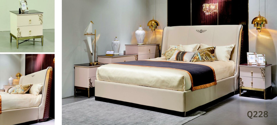 Nuevo cama tapizada cama doble cama de diseño cama matrimonial dormitorio