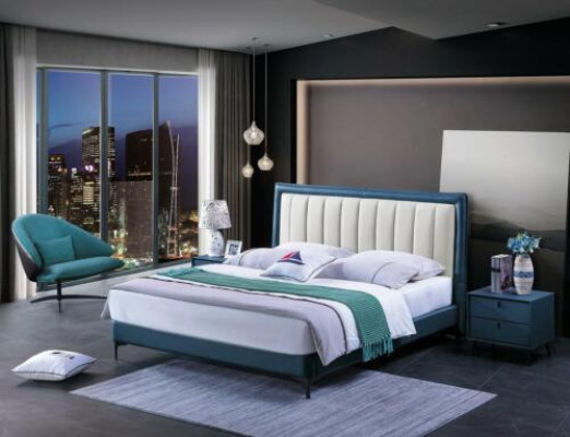 Grupo de dormitorio cama muebles de lujo camas mesitas de noche conjunto de 3 piezas.