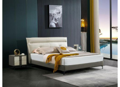 Dormitorio cama de cuero Conjunto completo de cama Mesitas de noche Conjunto de 3 piezas Hotel