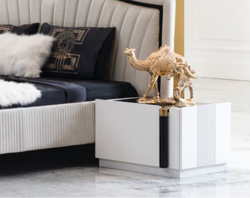 Mesa de dormitorio Mesitas de noche Madera Mesita de noche Consola de noche Diseño Mesa auxiliar