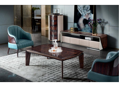 Muebles de salón de lujo Aparador Gabinete Cuero Brillo de alta calidad RTV TV