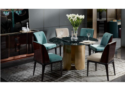 Conjunto de sillas de comedor azul claro Conjunto de 4 sillas con respaldo moderno de diseño de lujo