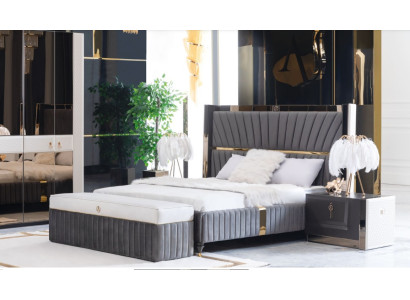 Estructura de cama camas madera hotel marco de cama gris muebles cama camas dobles modernas