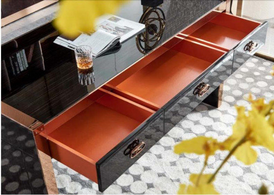 Escritorio de oficina de madera color marrón mesa oficina mesas moderno diseño muebles lujo