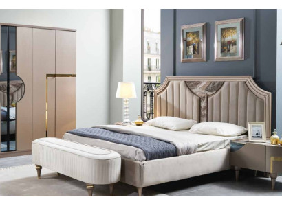 Marco de la cama Doble Estructuras de cama de madera Dormitorio Blanco Lujo Cama Moderna Camas