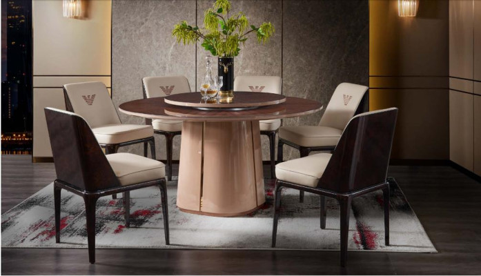 Grupo de lujo con conjunto de sillas diseño de respaldo Muebles de lujo Comedor de madera 4 sillas