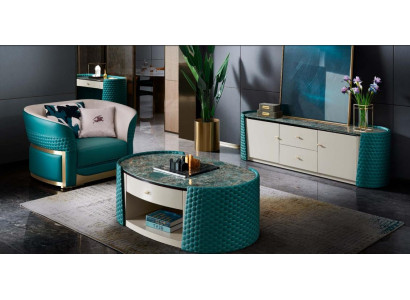 Aparador Armario RTV, cómoda baja turquesa, muebles de salón, nuevos.