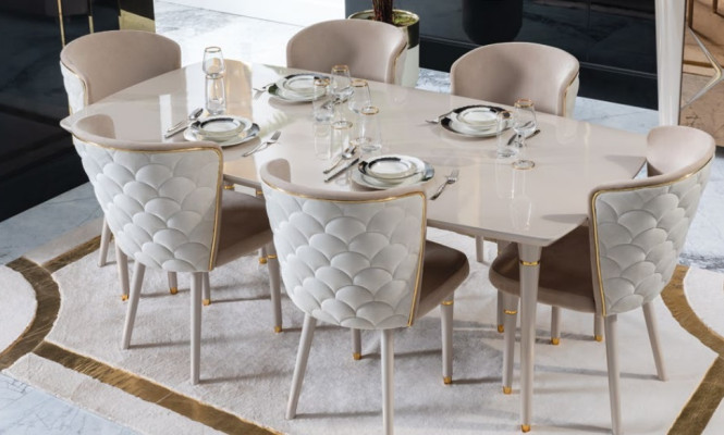 Mesa de comedor Mesa Mesas Moderno Madera Comer Comedor Diseño Estilo italiano Nuevo