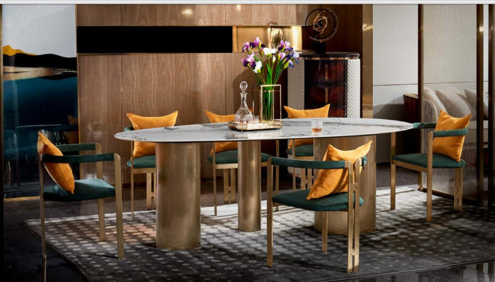 Mesa de comedor Conjunto de mesa de comedor 4 sillas con respaldo Muebles Mesas de comedor