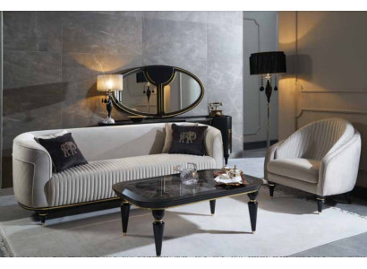 Sofá 3+1 asientos, mesa de centro conjunto de tela moderno diseño 3 piezas muebles nuevo