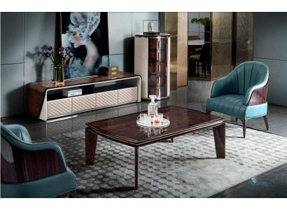 Mesa de centro, armario, cómoda, sofás de lujo, muebles de diseño de madera para salón.