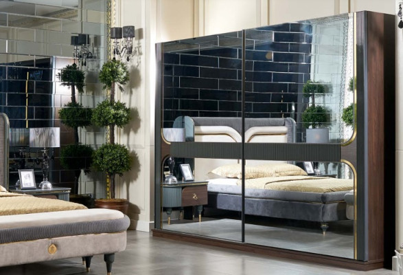 Armario de ropa Diseño Armarios Espejo Mueble Armario Estilo italiano
