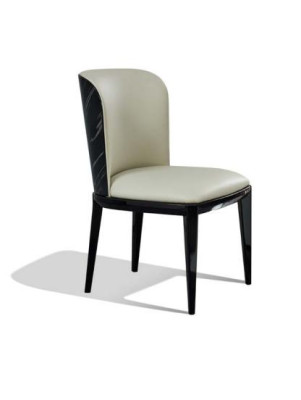 Silla Cuero Leche Madera Nuevo Creativo Diseño Moderno Muebles Lujo Comedor