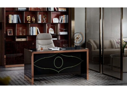 Escritorio de oficina de madera color marrón mesa oficina mesas moderno diseño muebles lujo