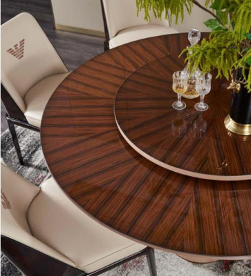 Grupo de lujo con conjunto de sillas diseño de respaldo Muebles de lujo Comedor de madera 4 sillas