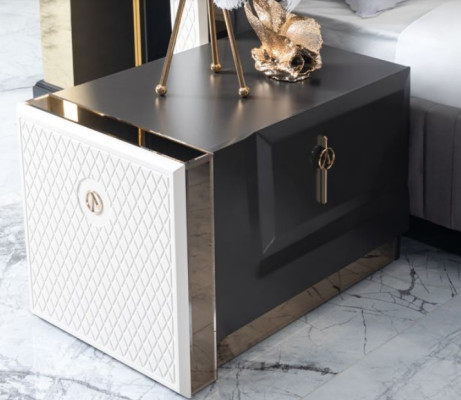 Mesita de noche mesa auxiliar mesa madera mesas dormitorio muebles mesitas de noche gris.
