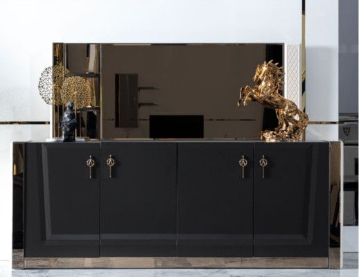 Conjunto de muebles Nuevo 2 piezas. Cómoda espejo armario lujo estante consola