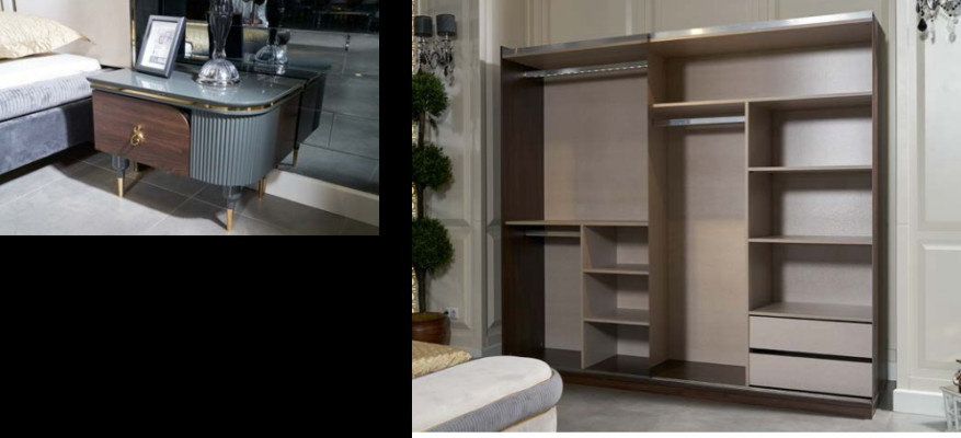 Armario de ropa Diseño Armarios Espejo Mueble Armario Estilo italiano