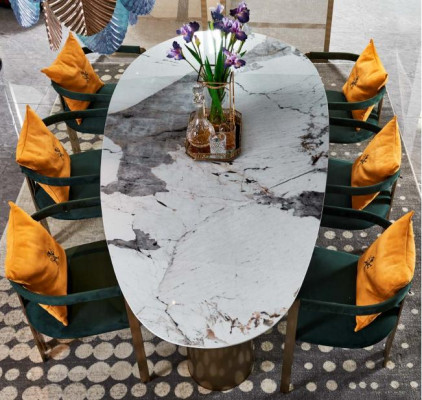 Mesa de comedor Conjunto de mesa de comedor 4 sillas con respaldo Muebles Mesas de comedor