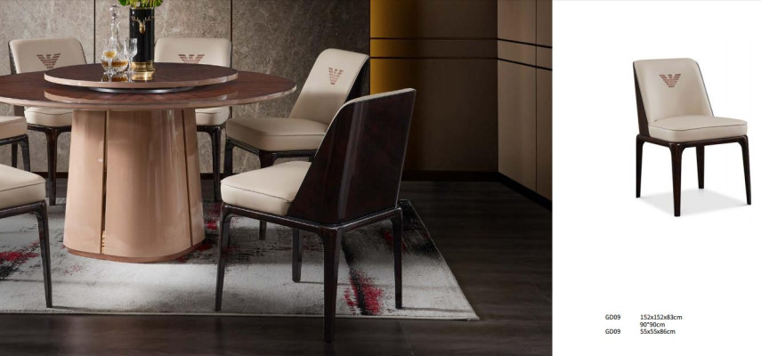 Grupo de lujo con conjunto de sillas diseño de respaldo Muebles de lujo Comedor de madera 4 sillas