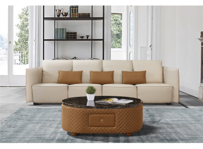 Sofá sofá 310cm Sofás tapizados de 5 plazas Tela Salon Sofás grandes xxl.