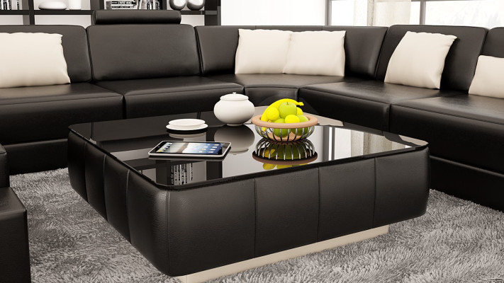 Sofá Moderno de Cuero Paisaje de Sala Sofá de Cuero Juego de Sofás Muebles Sofá Forma de U Nuevo