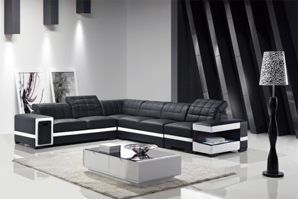 Sofá Diseñador Esquinero Sofá Tapizado Decoración Set Área de Estar Forma L