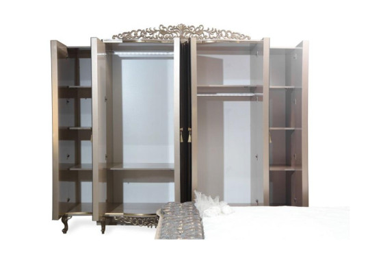 Armario de ropa armario de madera armarios de lujo dormitorio espejo