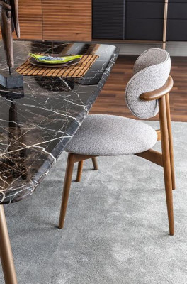 Mesa de comedor conjunto de comedor sillas aparador conjunto de 7 piezas de mármol negro.