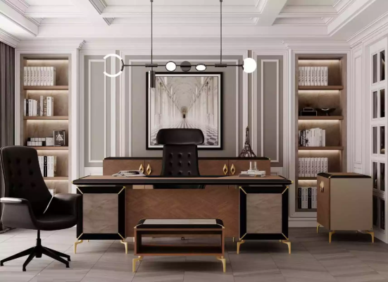 Muebles de oficina modernos, mesa lateral, escritorio, escritorio de esquina, cómoda.